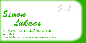 simon lukacs business card